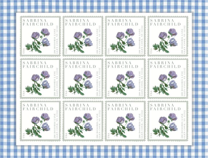 Laura Vogel Design - Return Address Stamps Peonies