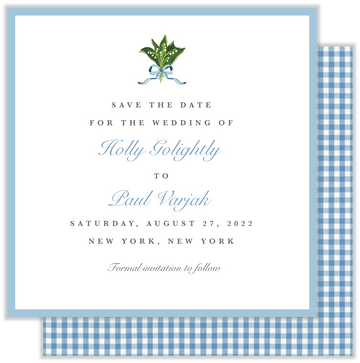 Lily of the Valley Save the Date by Laura Vogel Design
