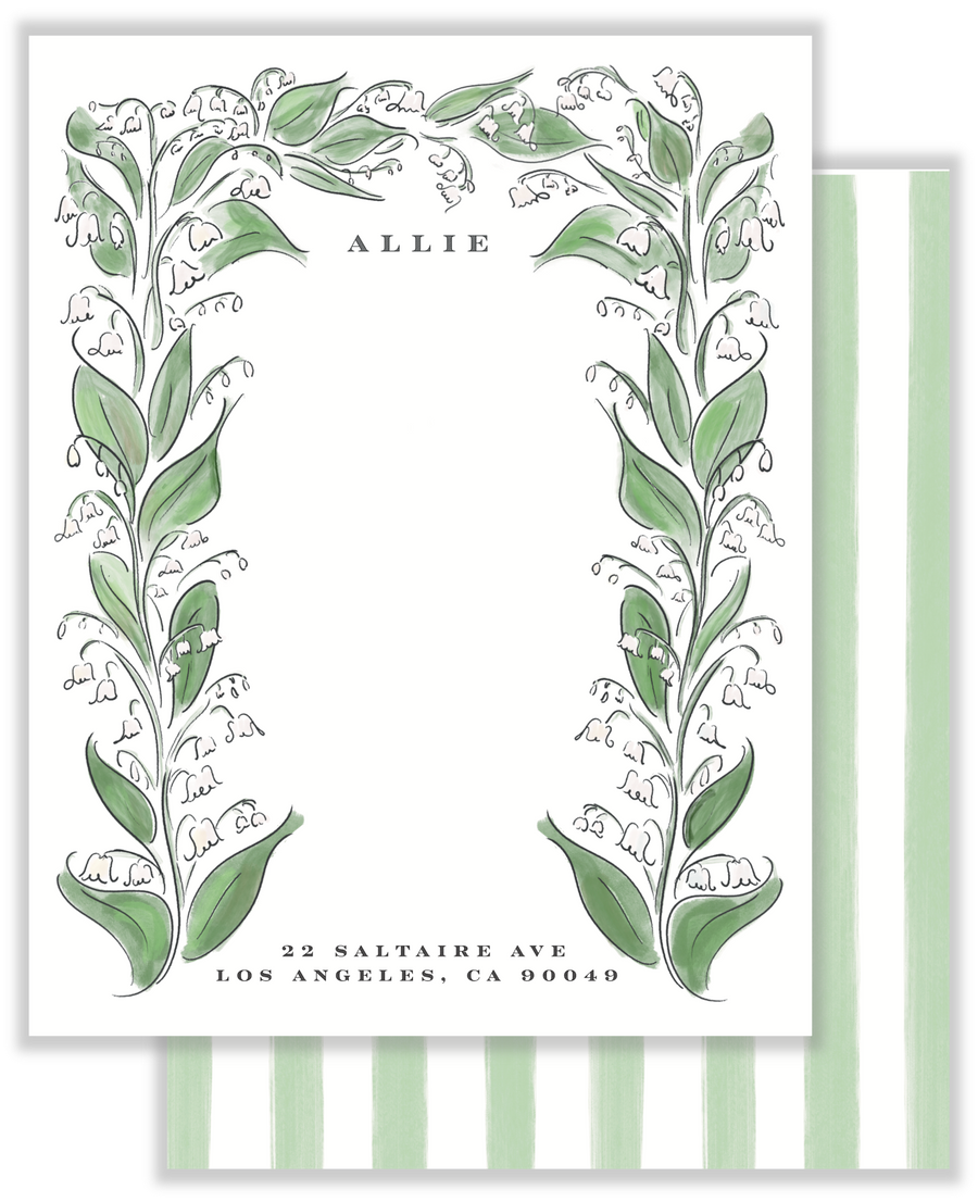 Climbing Lily of the Valley Stationery