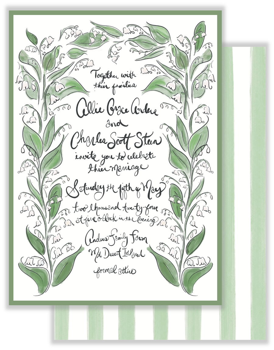 Climbing Lily of the Valley | Wedding Invitation