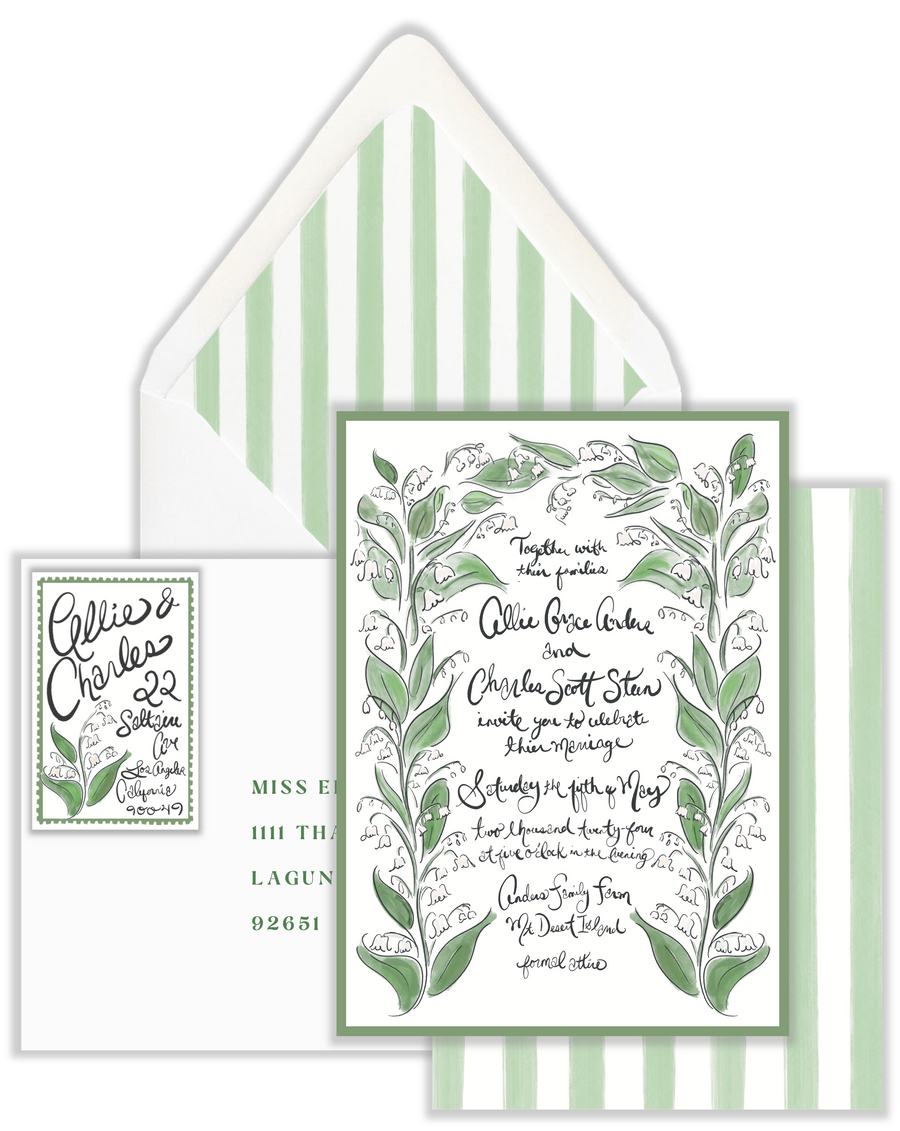 Climbing Lily of the Valley | Wedding Invitation