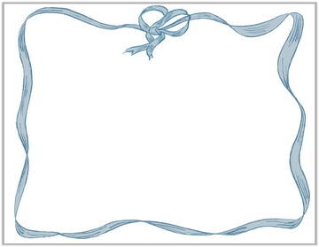 Laura Vogel Design - Blue Bow Stationery Notecards