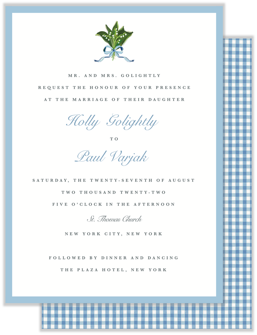 Lily of the Valley Wedding Invitation