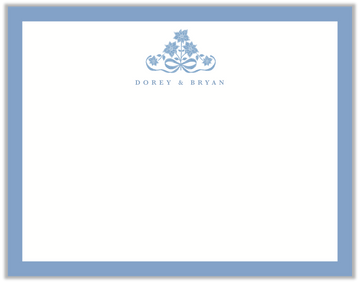 Something Blue Flat Notecard for Mr. and Mrs.