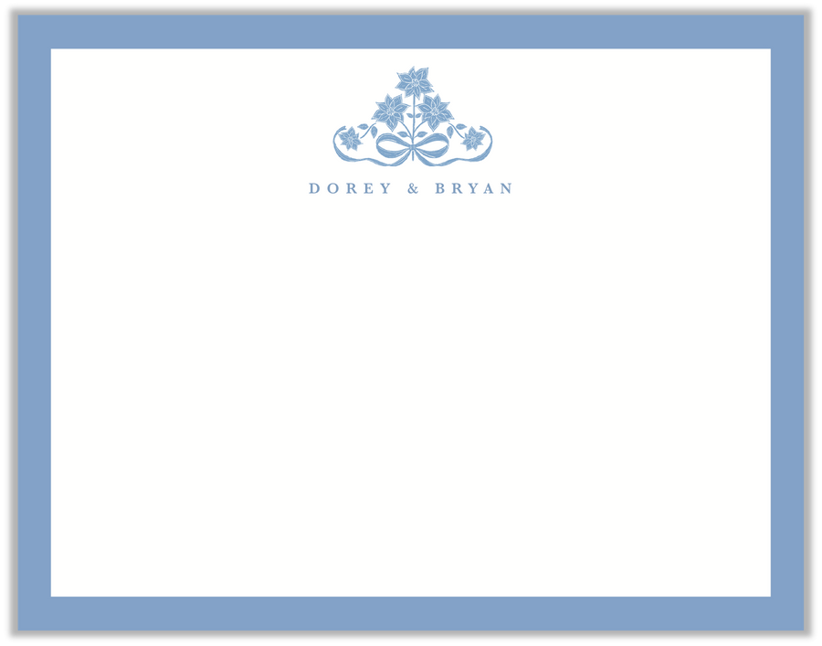 Something Blue Flat Notecard for Mr. and Mrs.
