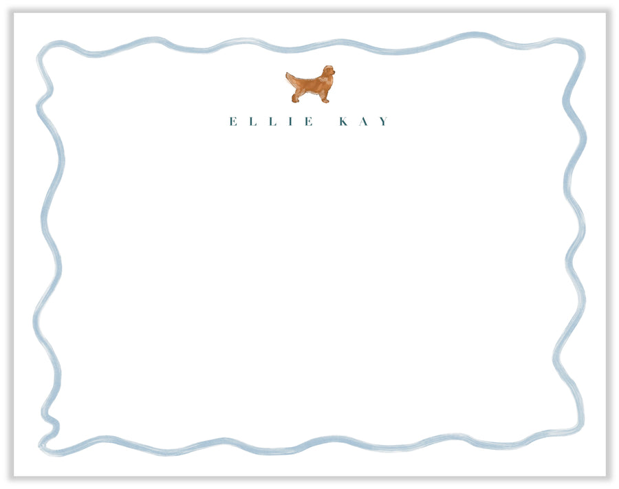 Golden Retriever Labrador Retriever Stationery and Return Address Stamps by Laura Vogel Design