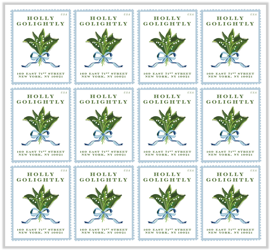 Lily of the Valley Return Address Stamp by Laura Vogel Design
