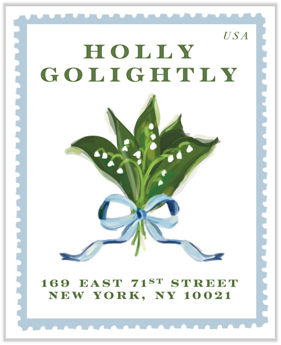 Laura Vogel Design - Lily of the Valley Return Address Stamp