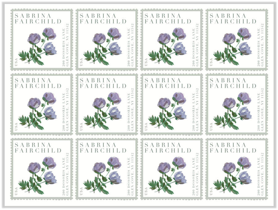 Laura Vogel Design - Peony Address Label Stamps