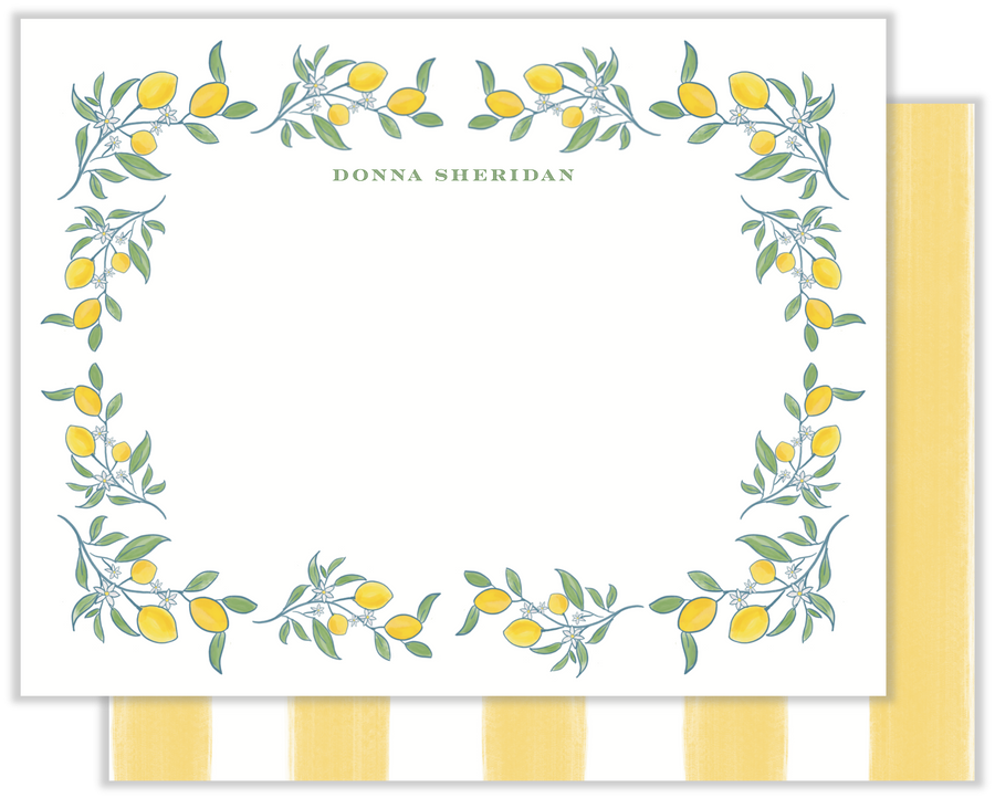 Lemon Blossom Stationery Notecards by Laura Vogel Design