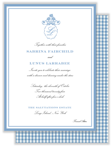 Something Blue | Wedding Invitation *Monogram*