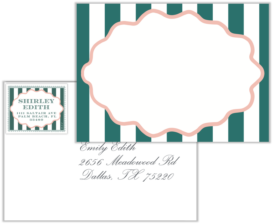 Cabana Stripe Return Address Label (Edith Hour x Laura Vogel Design)